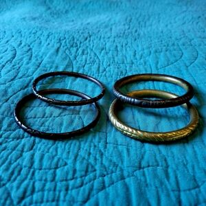 Set of Black and Gold Bangles